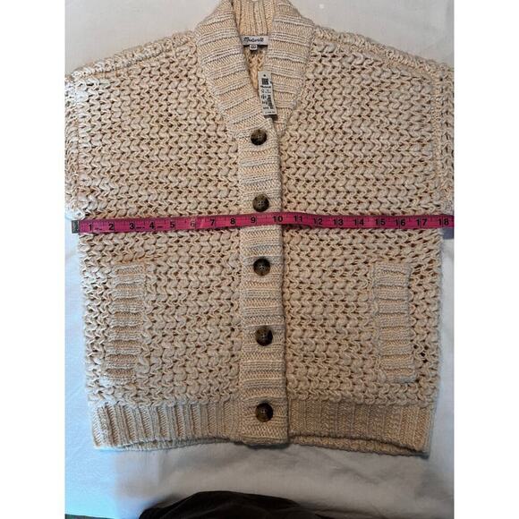 Madewell Women's Bomber Cardigan Sweater Antique White size XXS - Picture 11 of 12